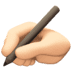 ✍🏻 writing hand: light skin tone display on Facebook